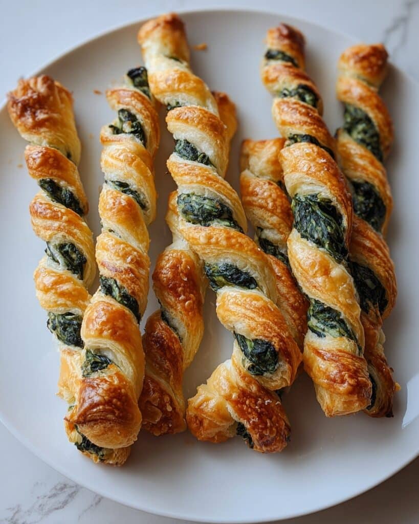 Parmesan and Spinach Cheese Twists Recipe