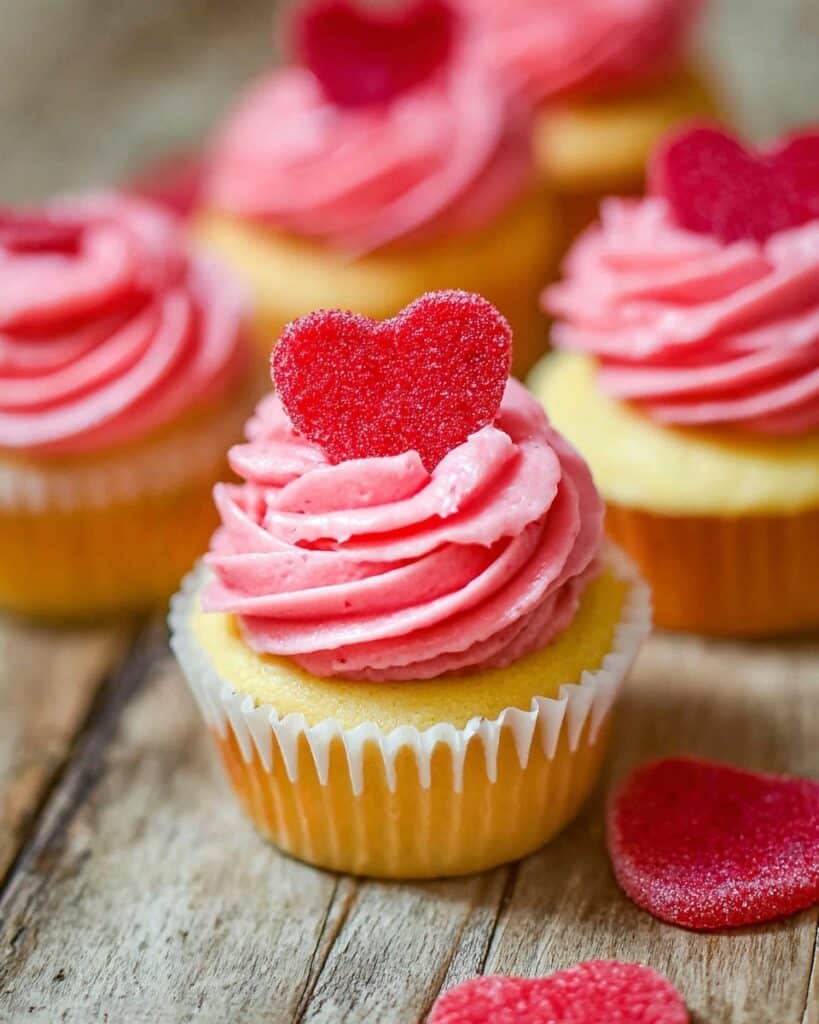 Valentine Strawberry Cupcakes Recipe