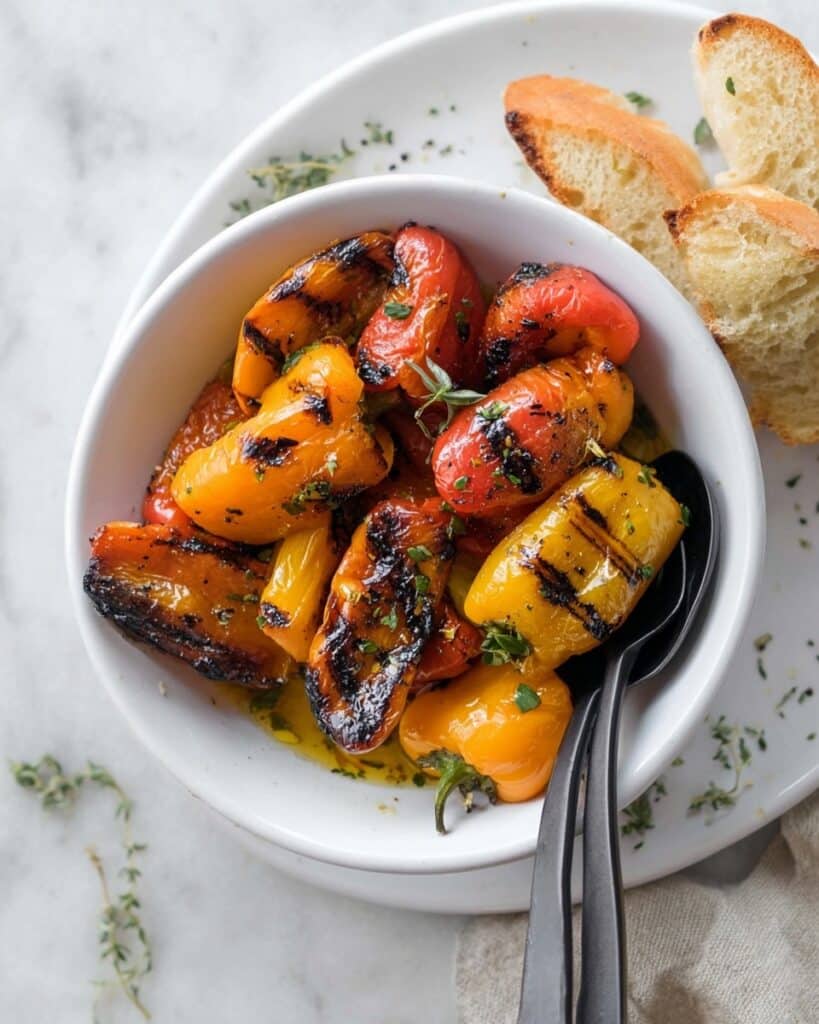 Balsamic Thyme Grilled Peppers Recipe