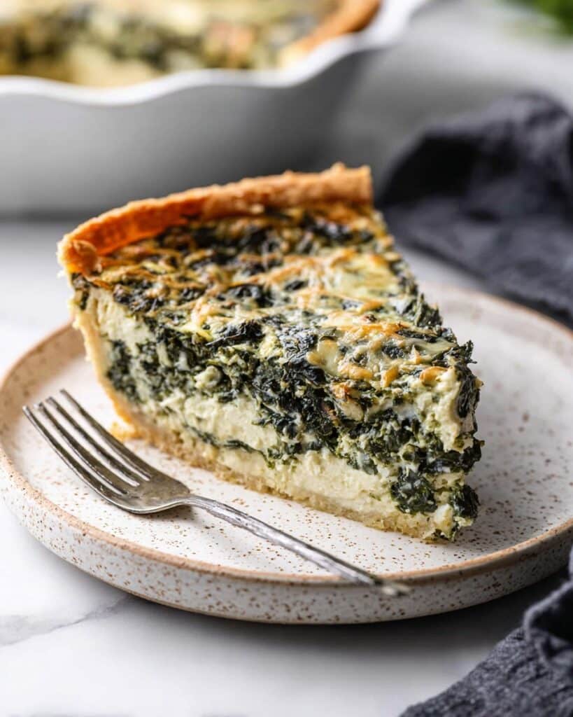 Spinach Pie with Feta, Ricotta, and Parmesan Recipe