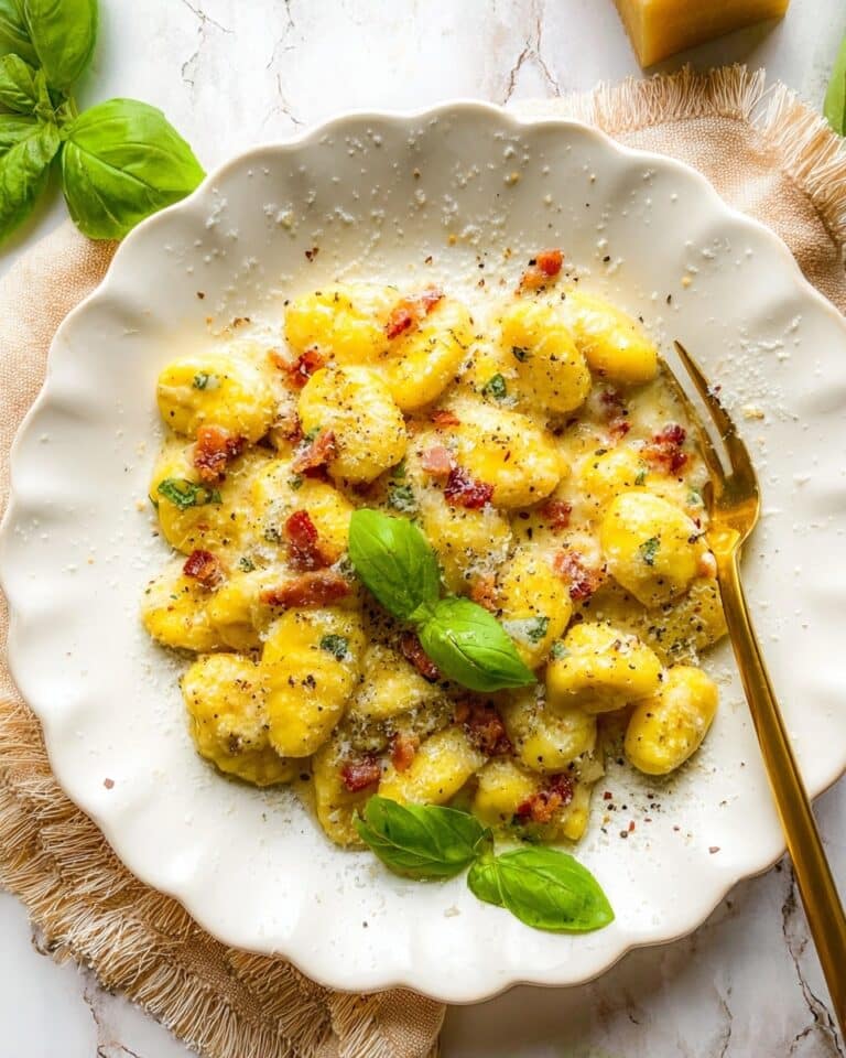 Gnocchi Pesto Carbonara Recipe