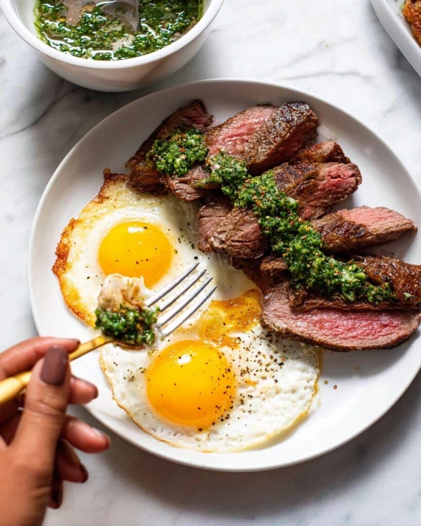Steak and Eggs with Chimichurri Recipe