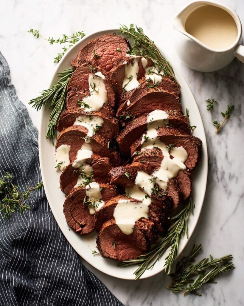 Beef Tenderloin Roast with Horseradish Cream Sauce Recipe