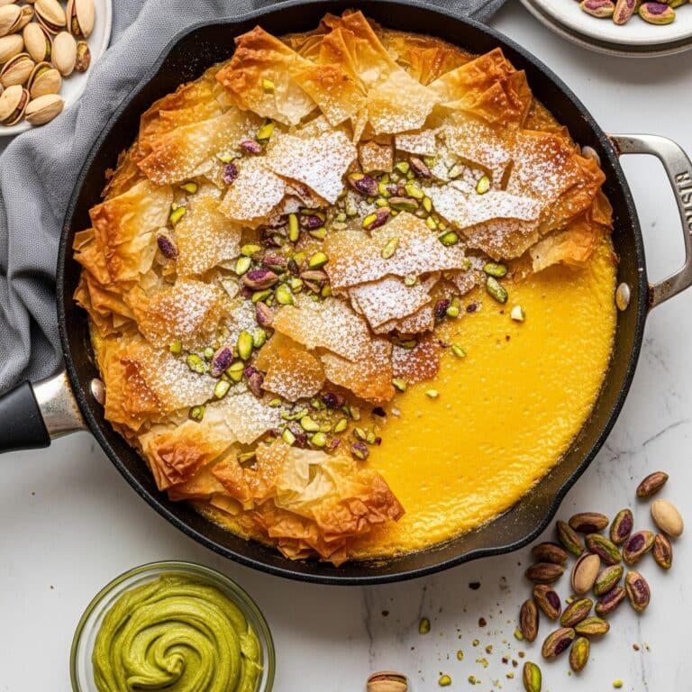 Ruffled Phyllo Pistachio Cream Pie Recipe