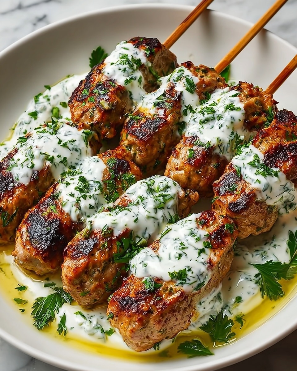 Chicken Kofta with Garlic Yogurt Sauce Recipe
