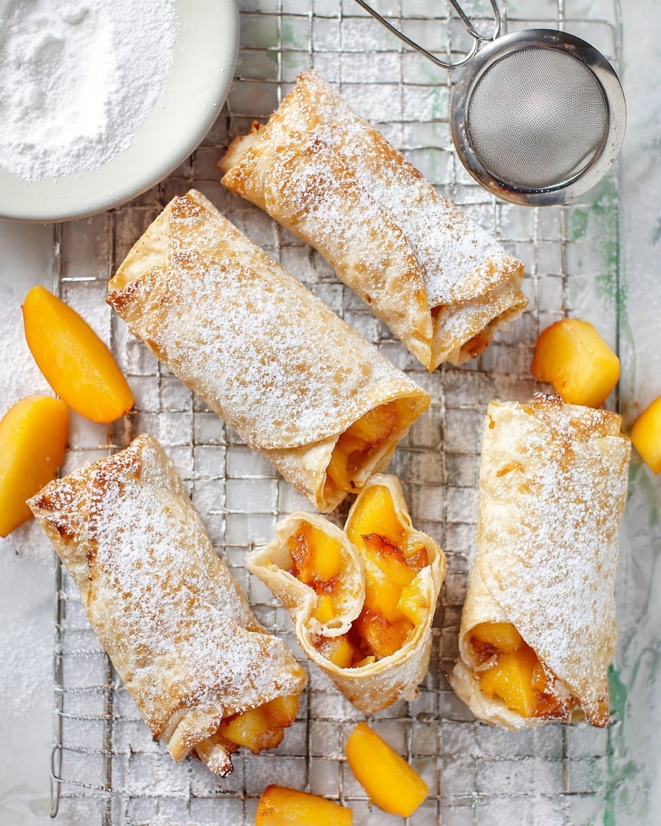 A light blue bowl holds a mixture with three main visible layers: a bottom layer of yellow cooked fruit pieces, likely peaches or mangoes, which are soft and glossy; a middle drizzle of brown cinnamon powder spread unevenly over the fruit; and a top dusting of white powdered sugar scattered in small clumps. A silver spoon with ornate detailing rests inside the bowl on the right side, touching the fruit and spices. The bowl sits on a white marbled surface next to a white square bowl with liquid and a folded beige cloth with a striped towel beneath it. Photo taken with an iphone --ar 4:5 --v 7