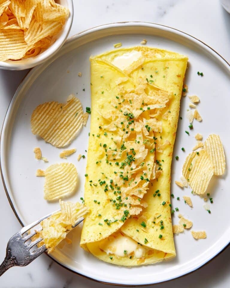 Bear” Boursin Omelet With Sour Cream & Onion Potato Chips Recipe