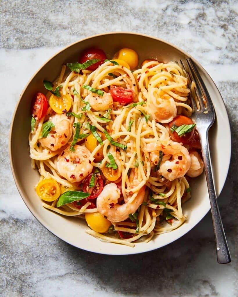 Shrimp and Cherry Tomato Pasta Recipe