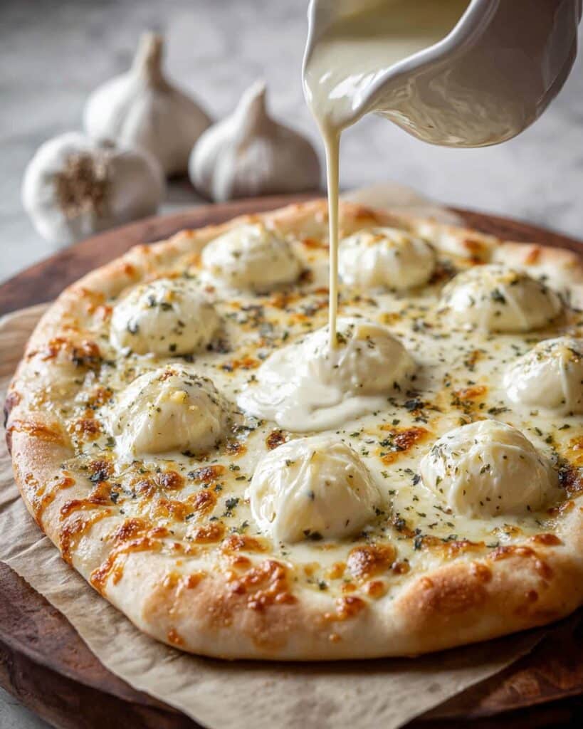White Garlic Pizza Sauce – Creamy & Perfect for Homemade Pizza Recipe