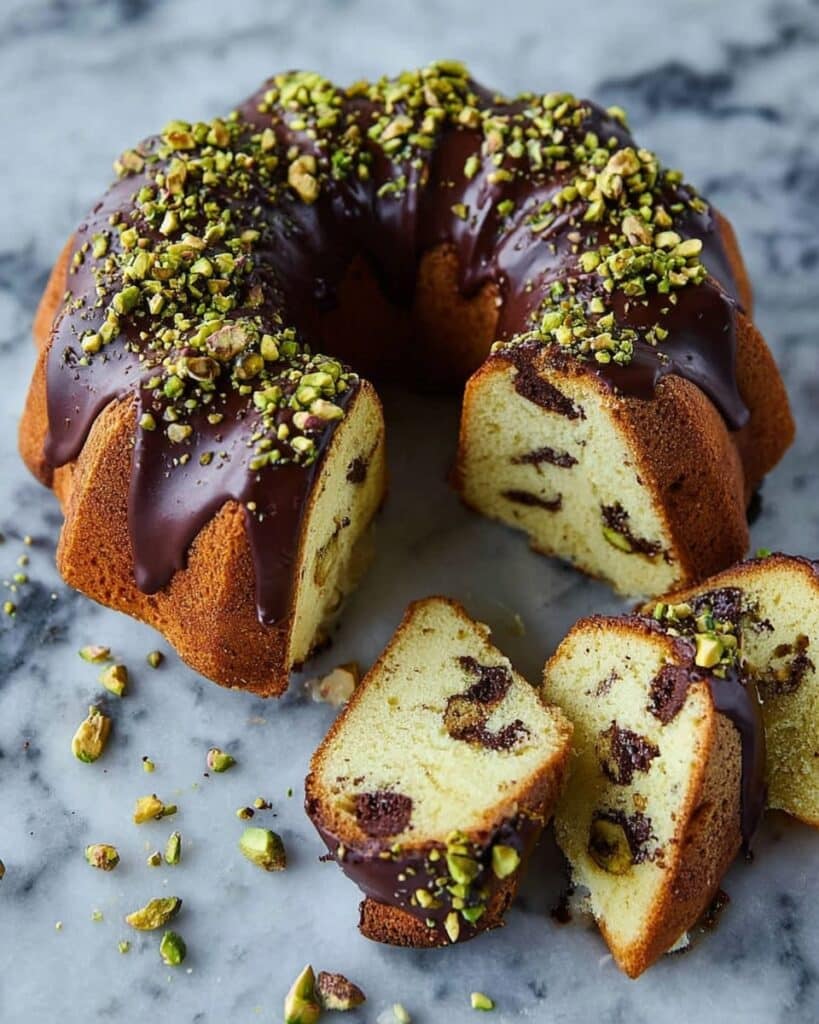 Pistachio Chocolate Chip Pound Cake Recipe