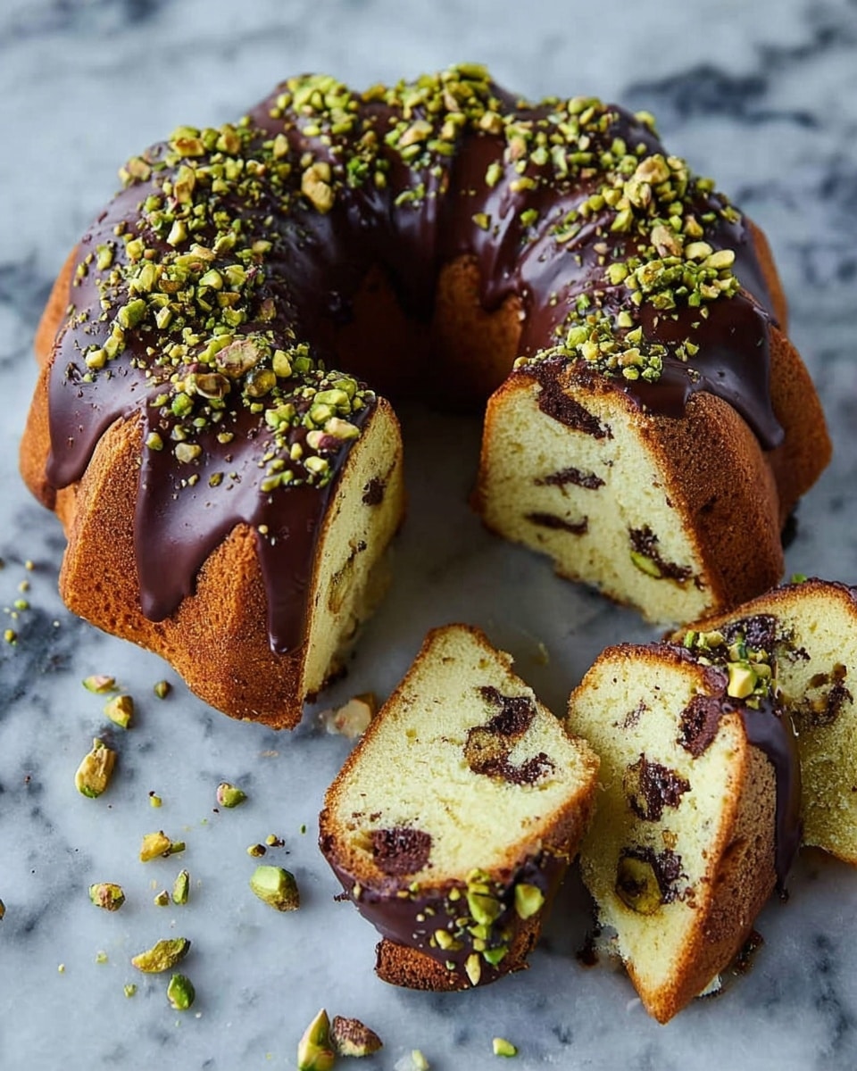 Pistachio Chocolate Chip Pound Cake Recipe