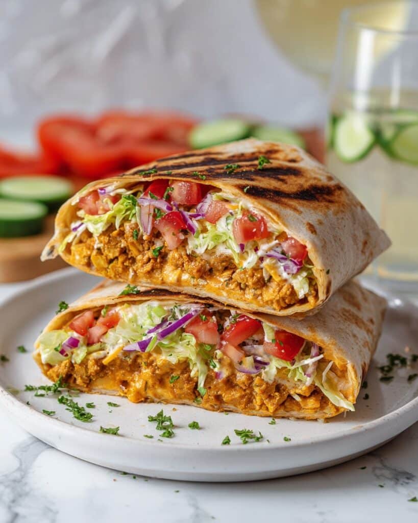 15-Minute Buffalo Chickpea Wraps Recipe