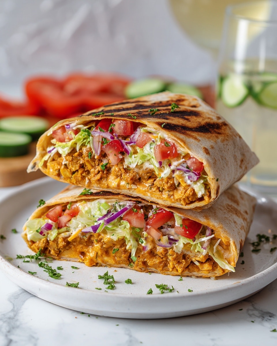 15-Minute Buffalo Chickpea Wraps Recipe