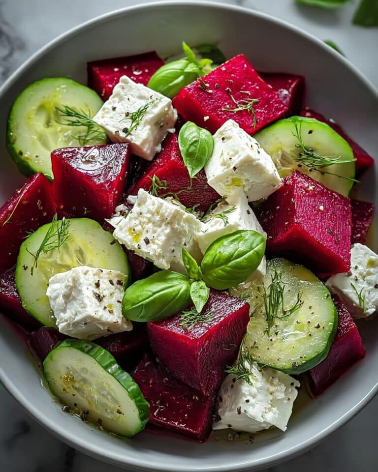 Vibrant Beet Salad with Feta and Cucumbers Recipe