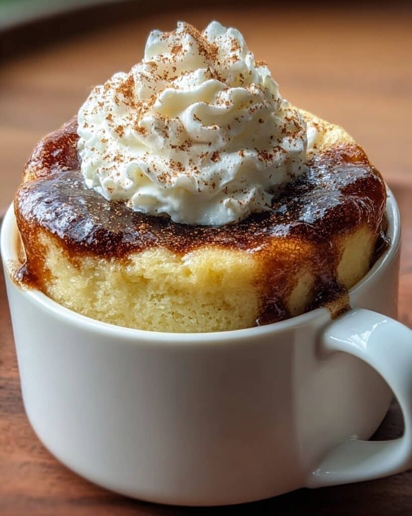 Cottage Cheese Cinnamon Roll Mug Cake Recipe