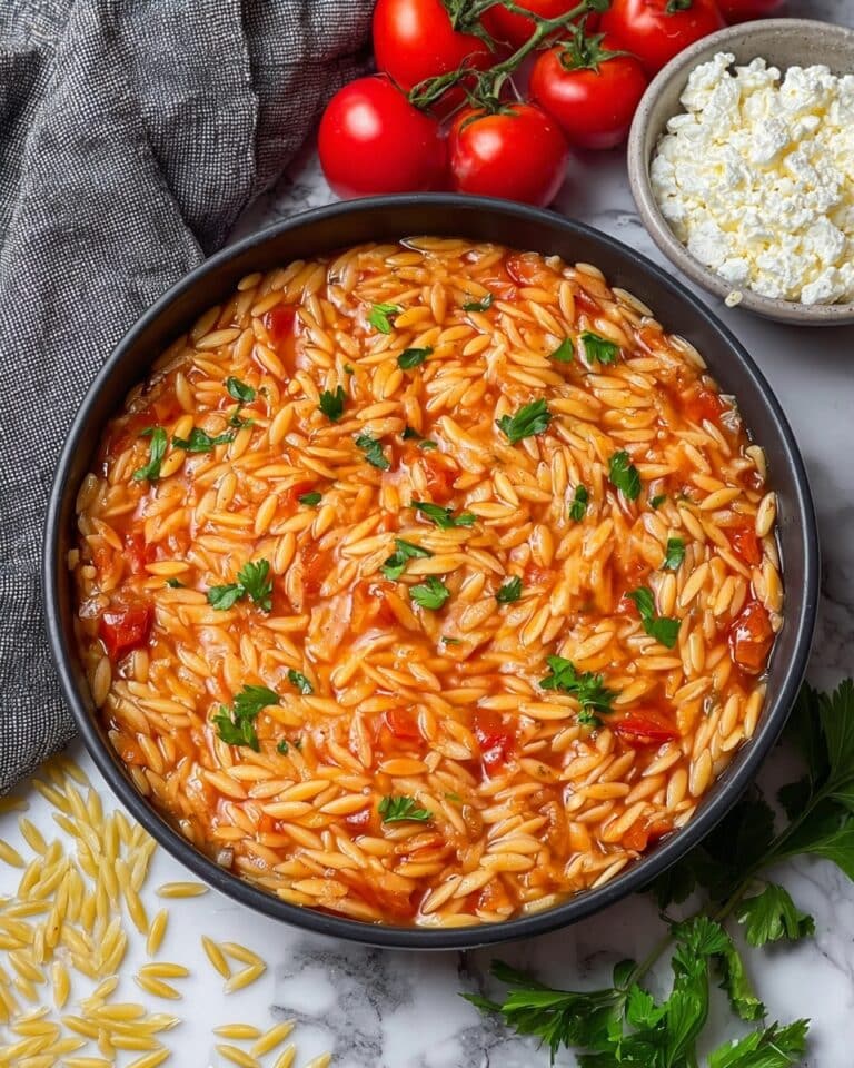 Manestra (Greek Orzo with Tomato Sauce) Recipe