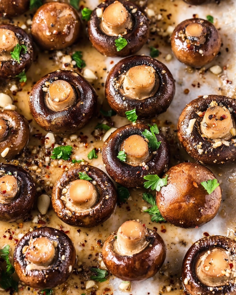 Roasted Garlic Butter Mushrooms Recipe