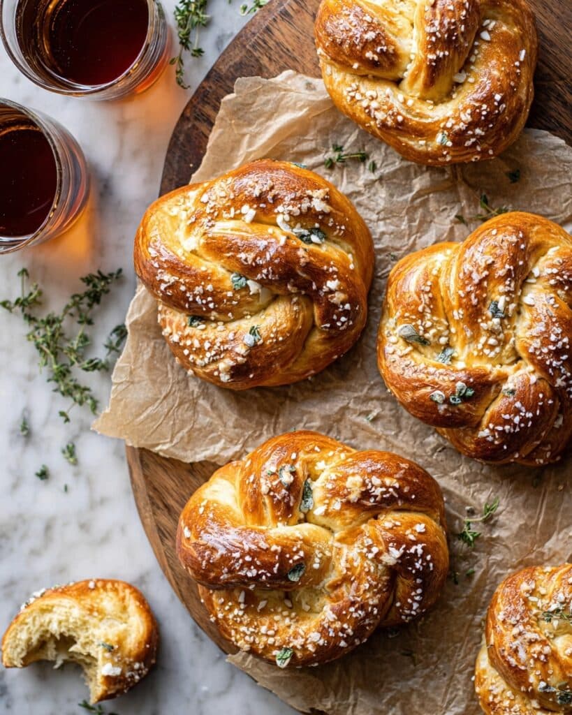 Spinach and Artichoke Stuffed Soft Pretzels Recipe