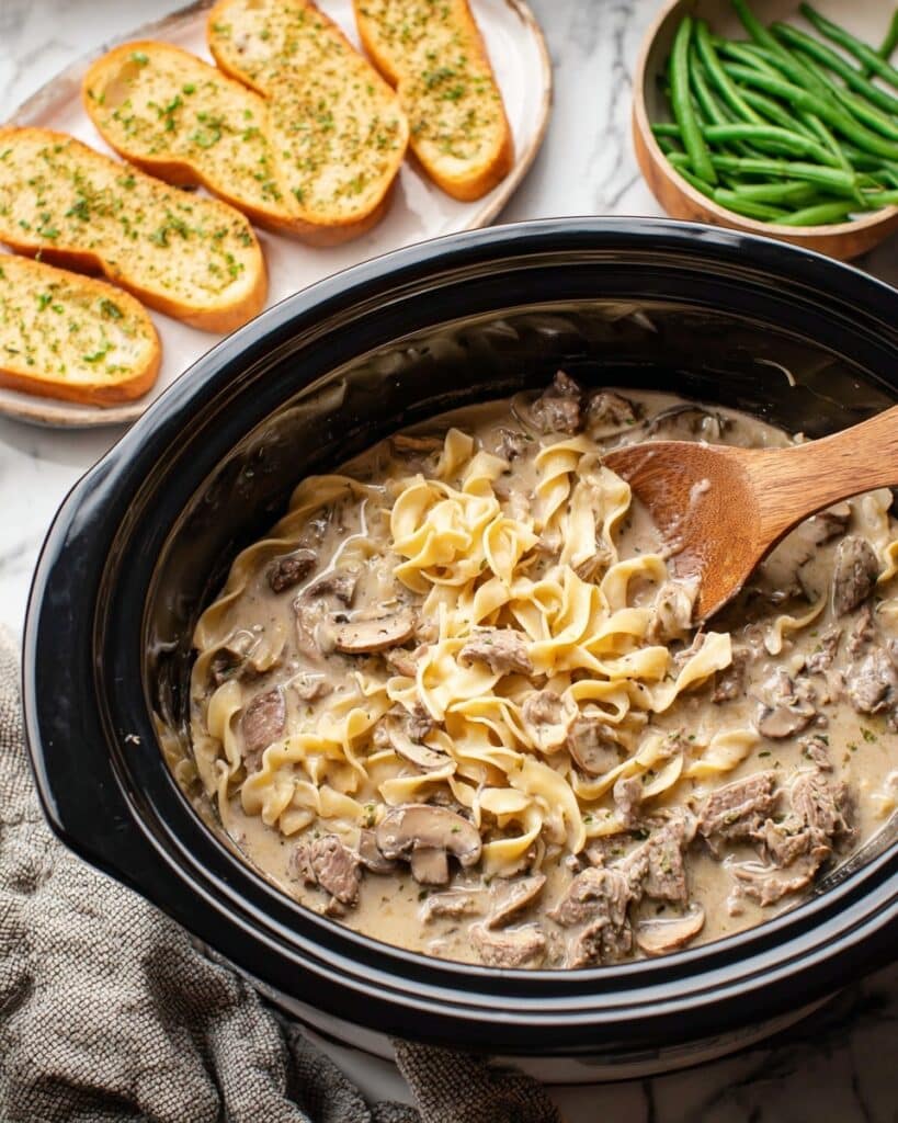 Slow Cooker Beef Stroganoff Recipe