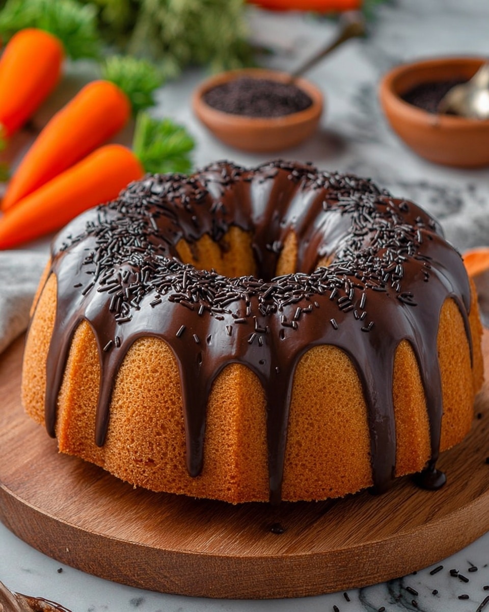 Brazilian Carrot Cake with Brigadeiro and Chocolate Sprinkles Recipe
