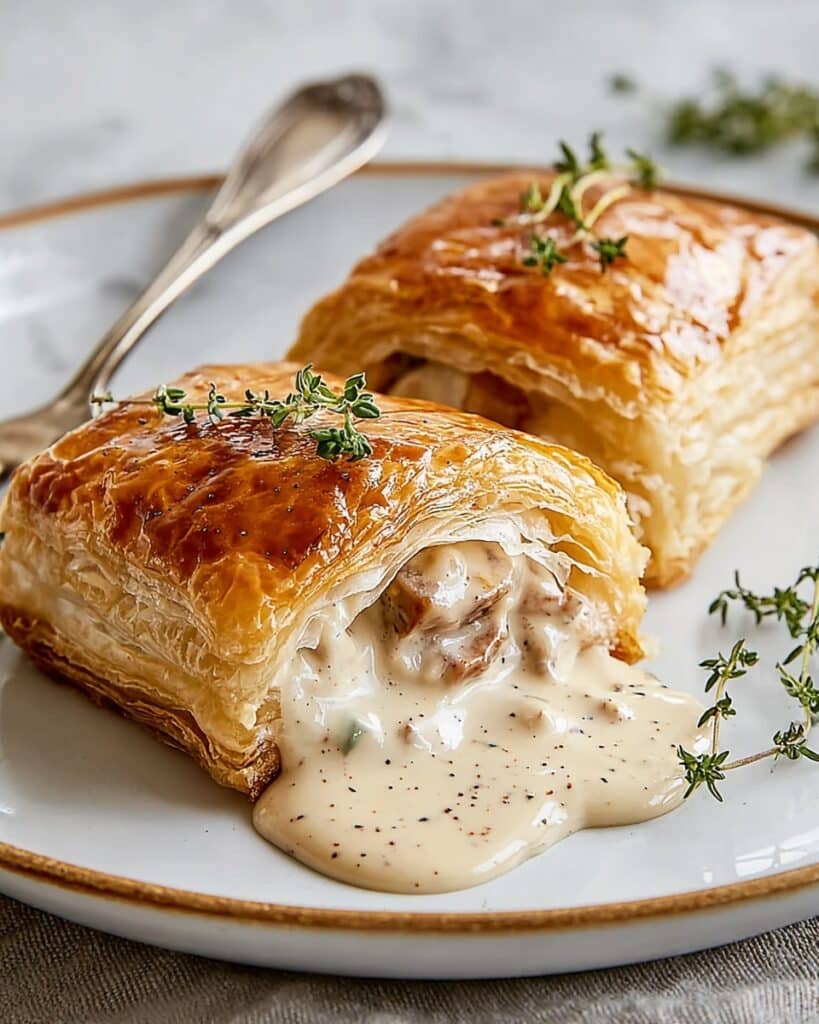 Chicken Wellington with Dijon Cream Sauce Recipe