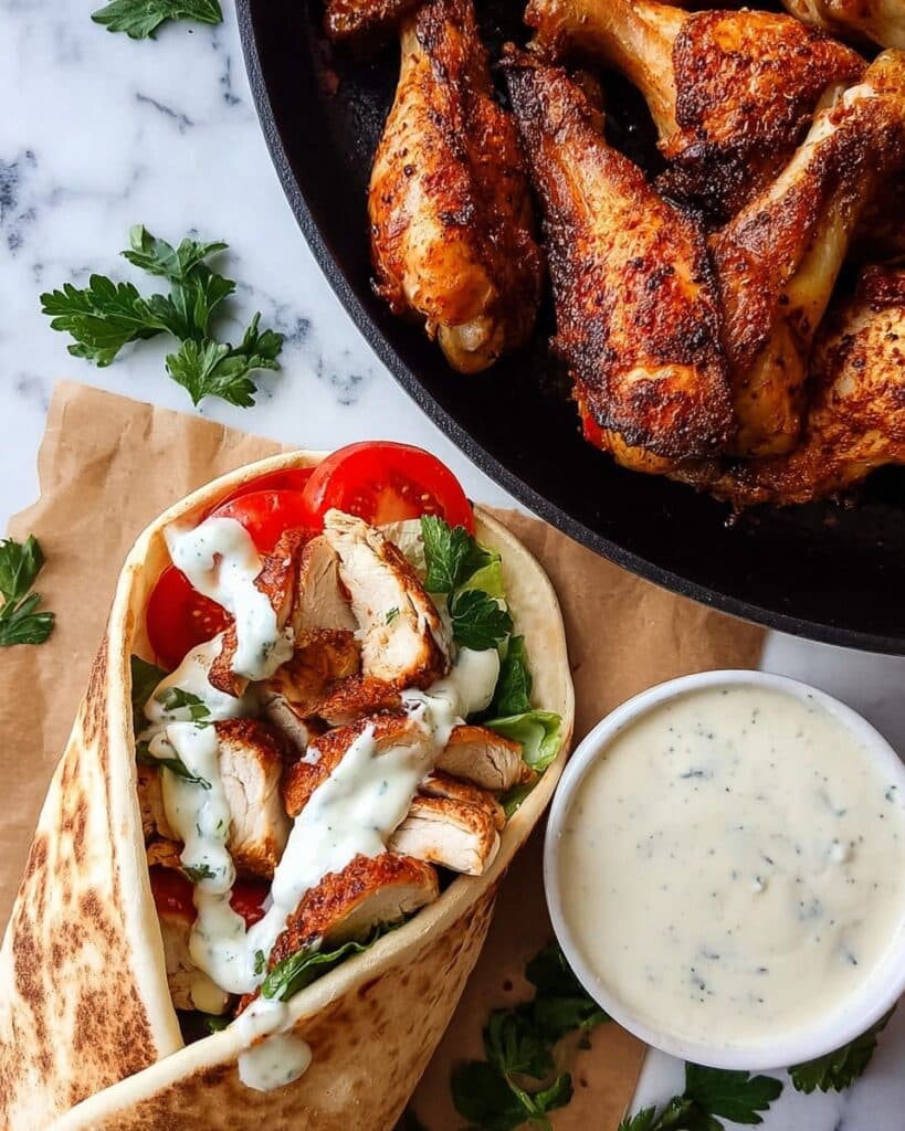 Chicken Shawarma with Garlic Sauce Recipe