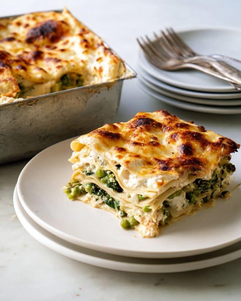 White Lasagna with Asparagus, Peas, and Soft Herbs Recipe