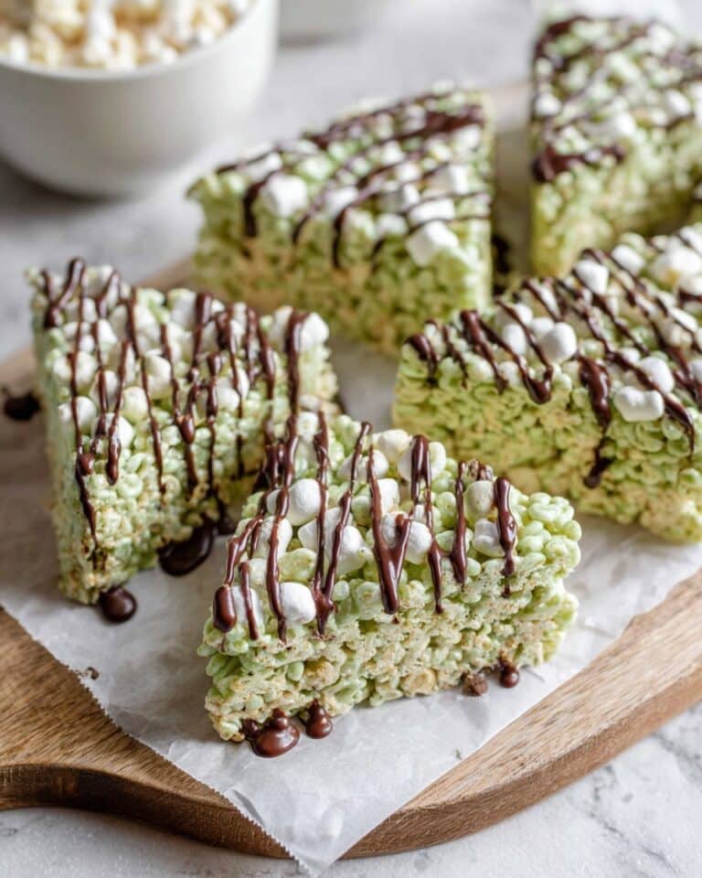 Pistachio Rice Krispie Treats with Dark Chocolate Recipe