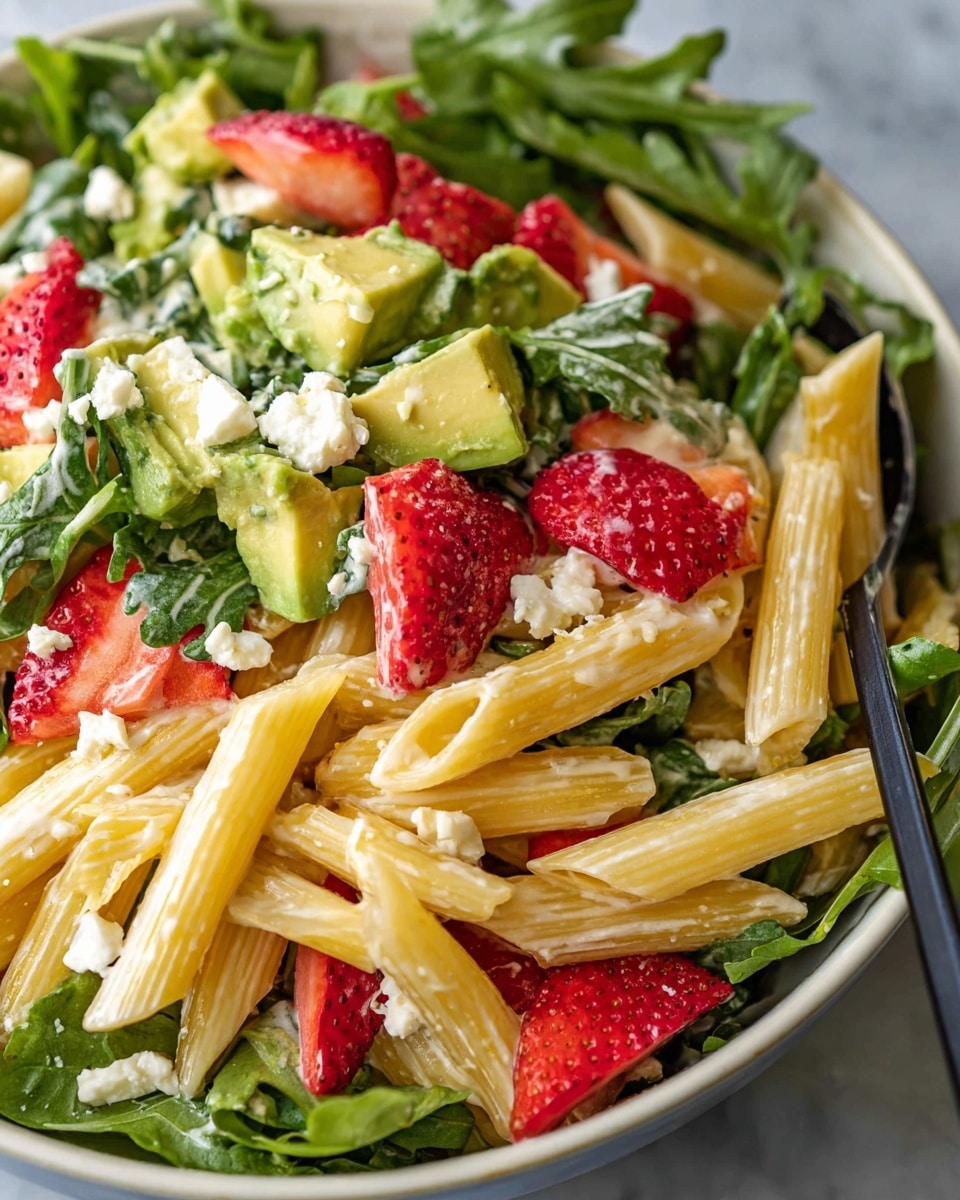 Strawberry Avocado Pasta Salad Recipe
