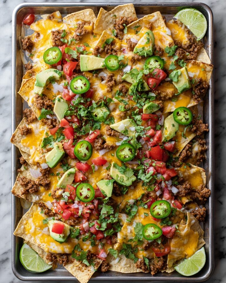 Sheet Pan Nachos with Ground Beef Recipe