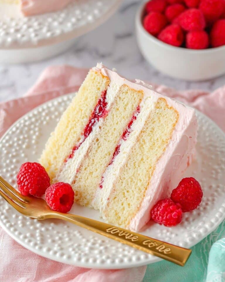 White Chocolate Raspberry Mousse Cake Recipe