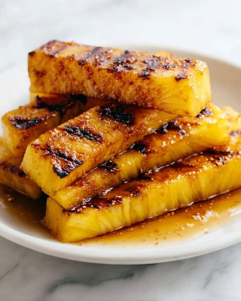Caramelized Brown Sugar Cinnamon Grilled Pineapple Recipe