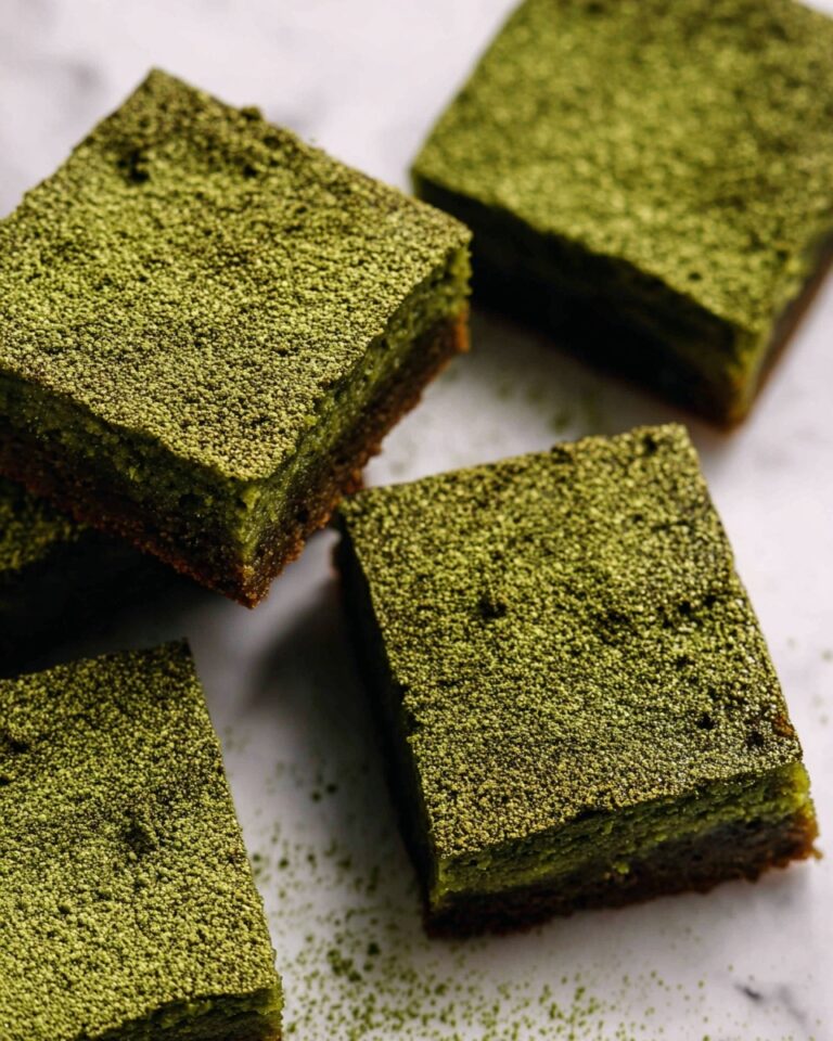 Soft and Chewy Matcha Brownies Recipe