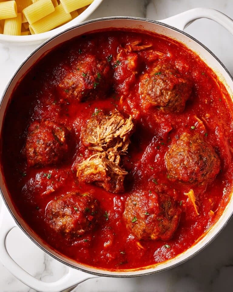 Sunday Sauce with Meatballs, Ribs, and Italian Sausage Recipe