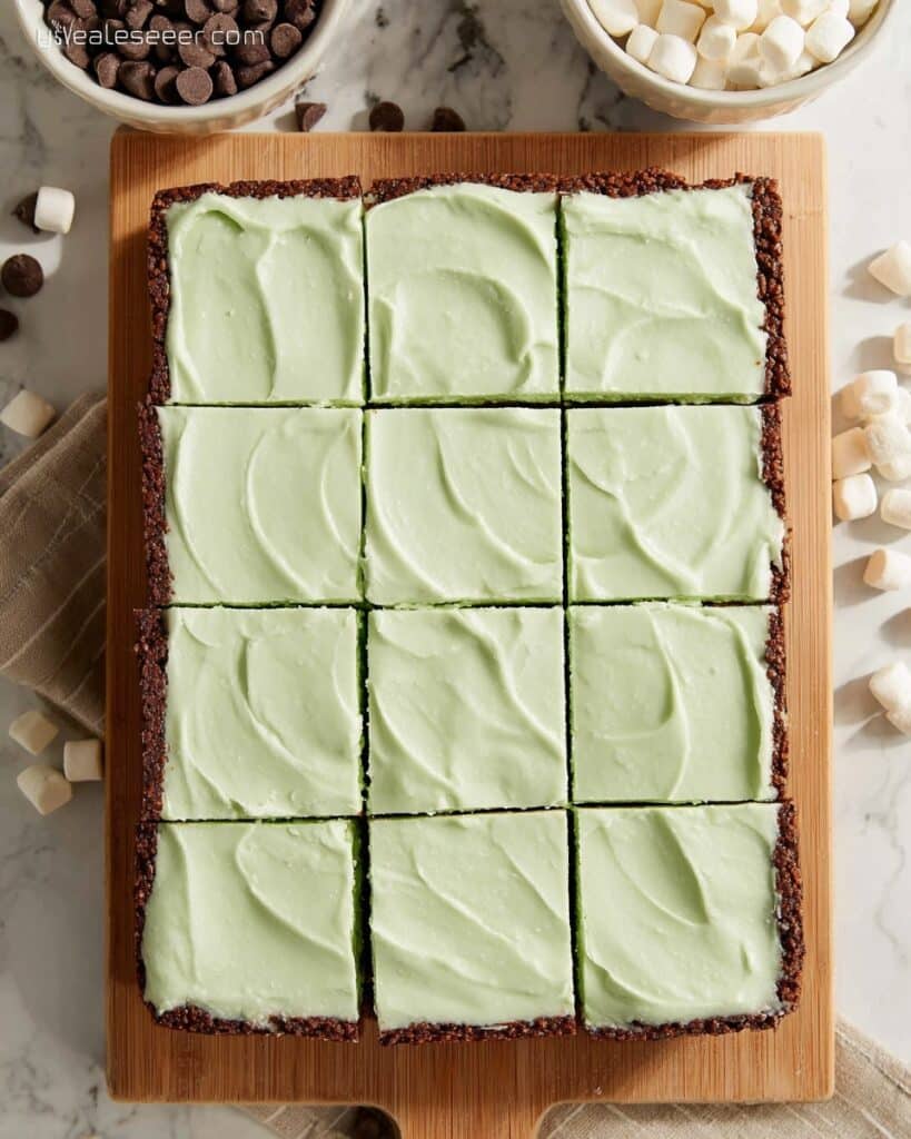 Mint Chocolate Rice Krispie Treats Recipe