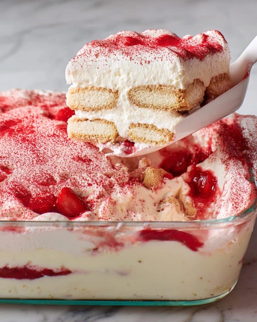 Strawberries Cream Tiramisu Recipe