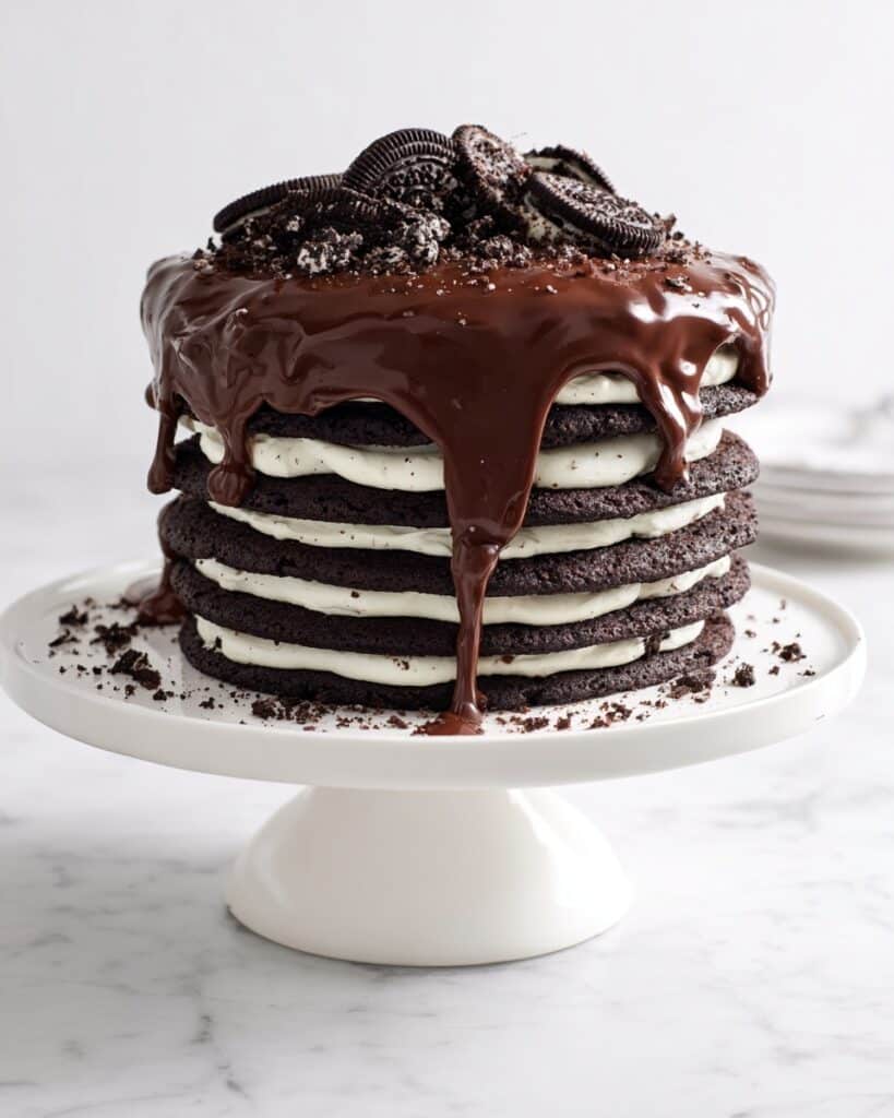Black and White Cheesecake Icebox Cake Recipe