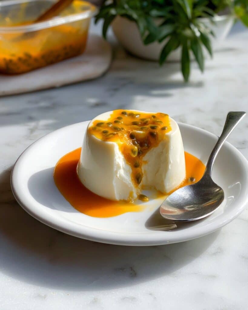 Orange Passionfruit Panna Cotta with Passionfruit Caramel Recipe