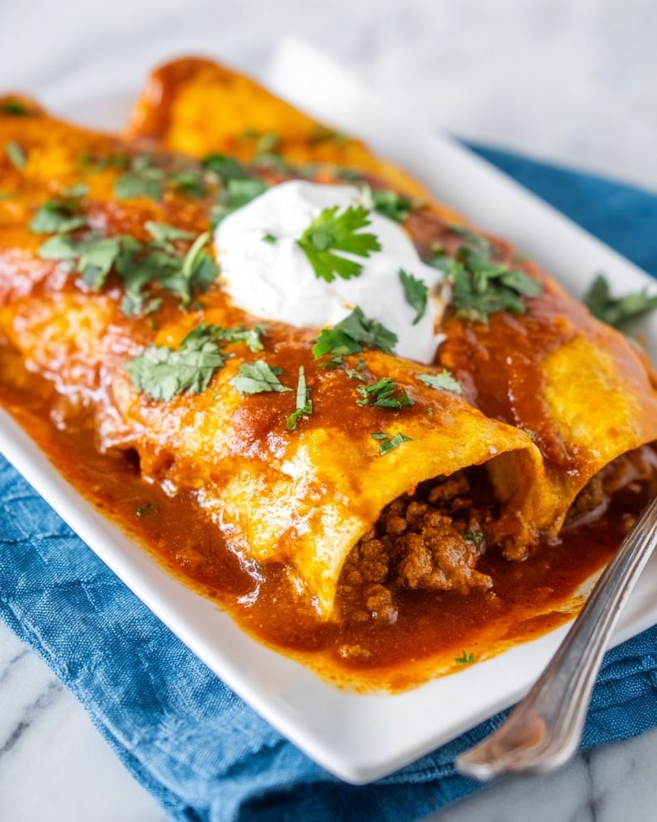 Easy Ground Beef Enchiladas Recipe