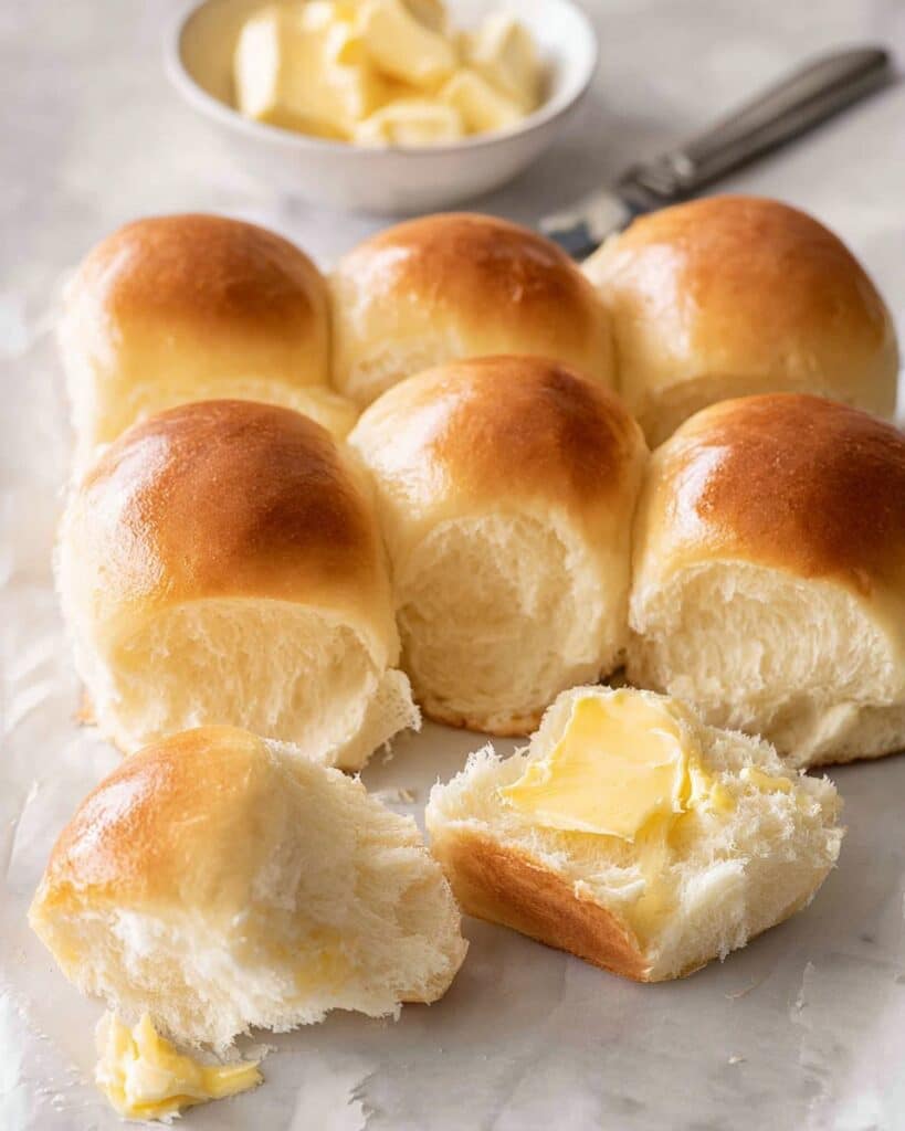 Soft No Knead Dinner Rolls Recipe