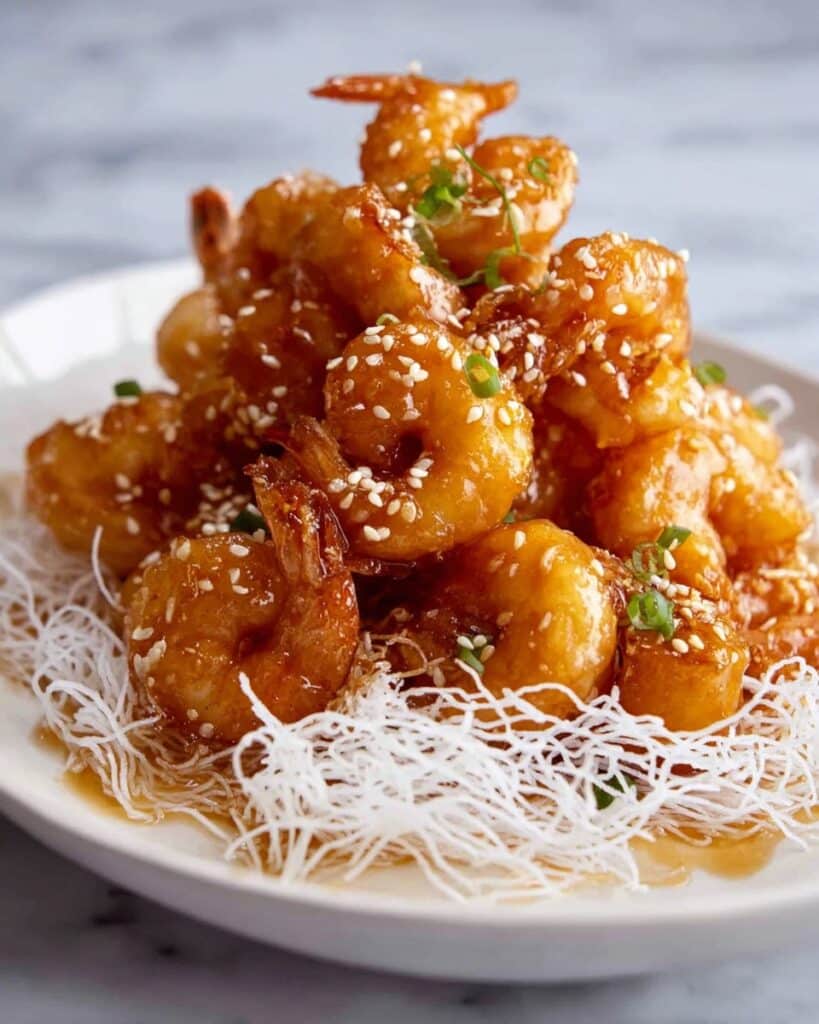 Honey Prawns with Ultra-Crispy Coating and Sweet Honey Sauce Recipe