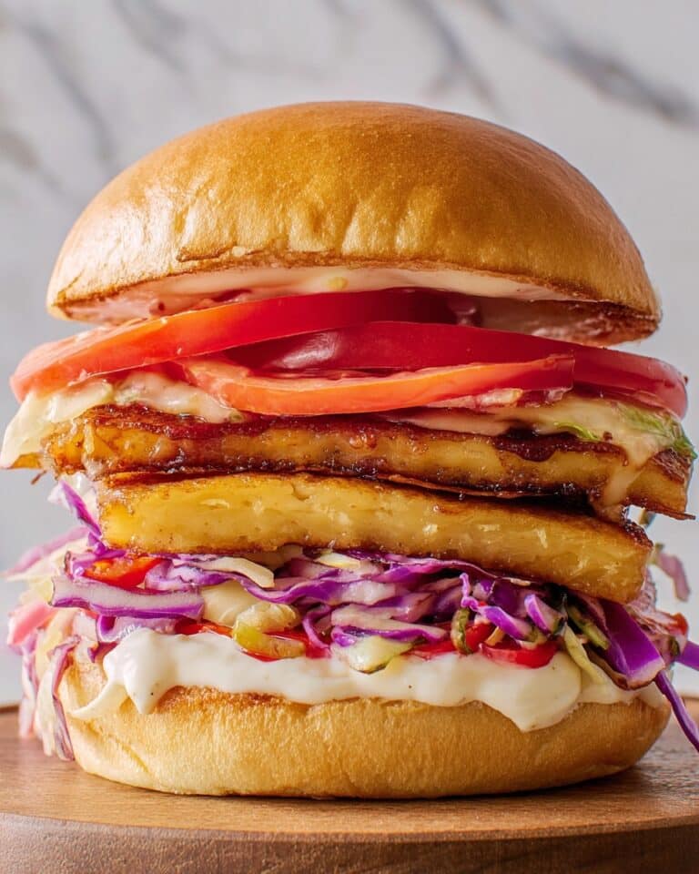 Hot Honey Halloumi Burgers Recipe