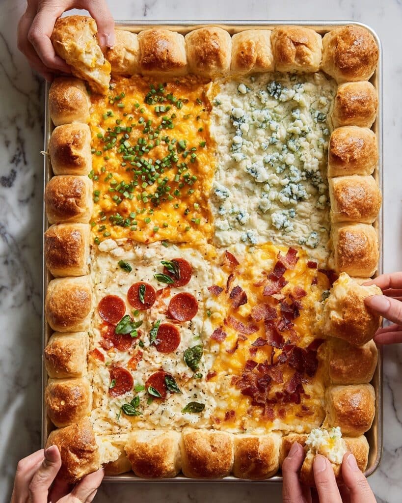 4-Way Loaded Biscuit Dip Platter Recipe