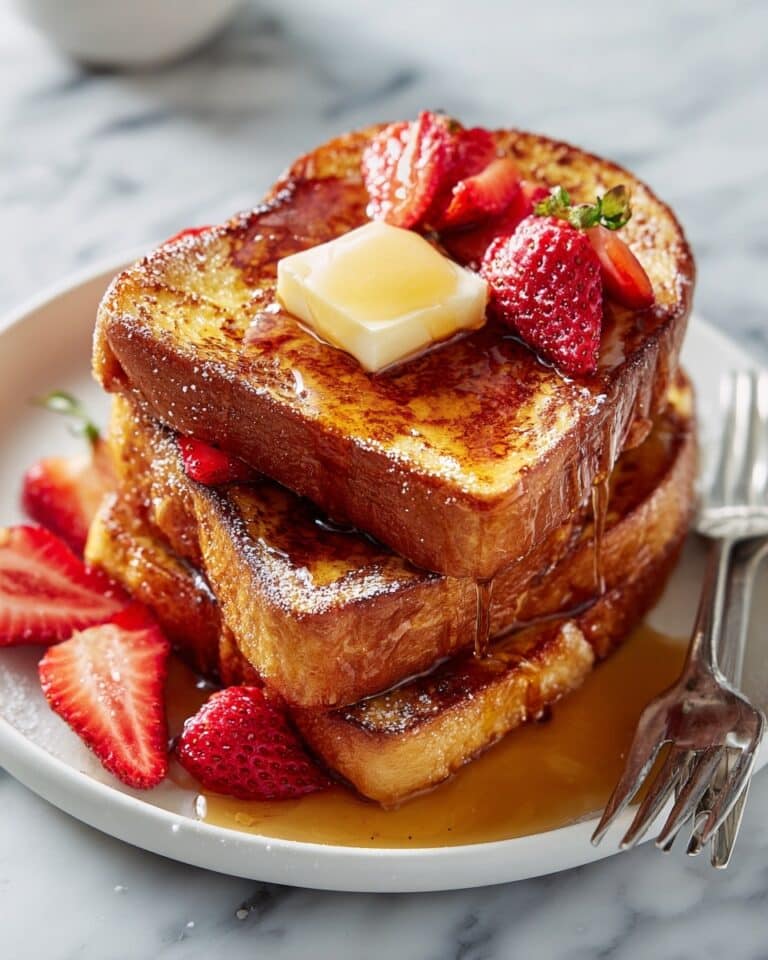 French Toast with Strawberries and Maple Syrup Recipe