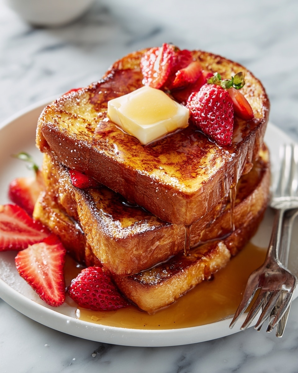 French Toast with Strawberries and Maple Syrup Recipe