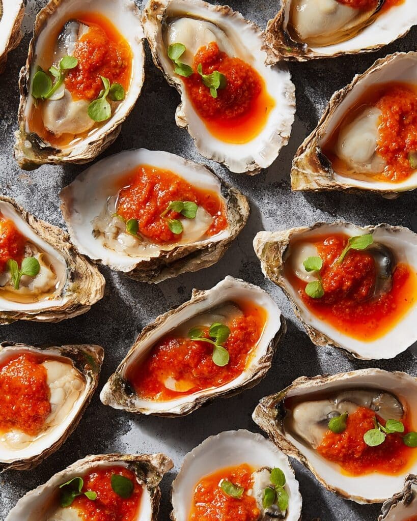 Grilled Oysters with Kimchi Butter Recipe
