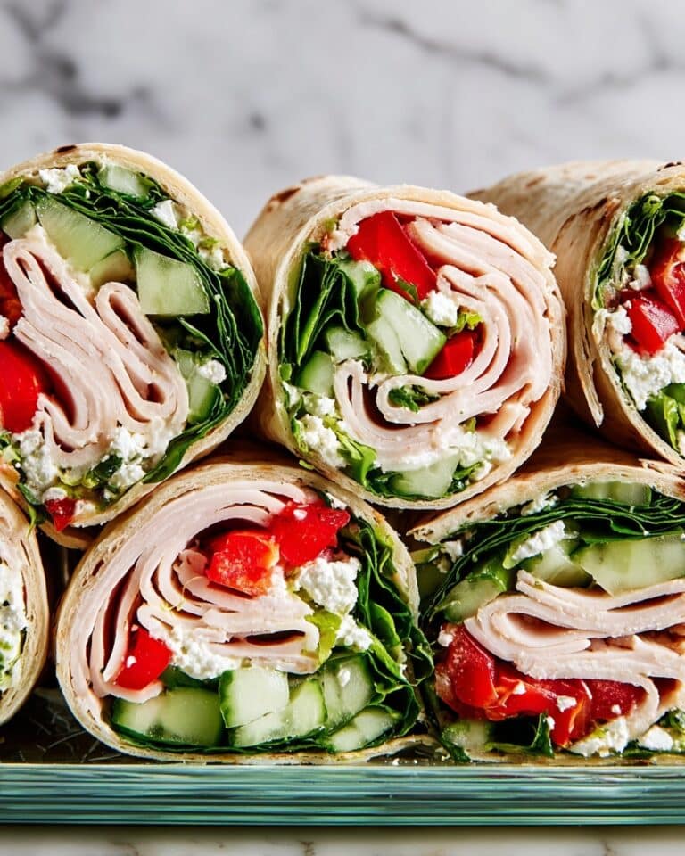 Turkey Lavash Wrap with Goat Cheese, Dill, and Fresh Vegetables Recipe