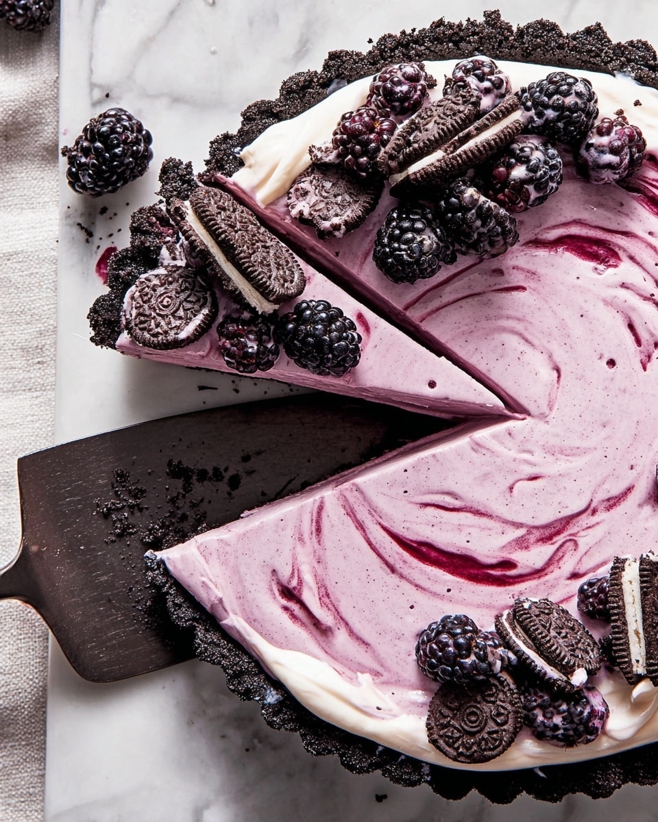 No-Bake Blackberry Oreo Tart Recipe