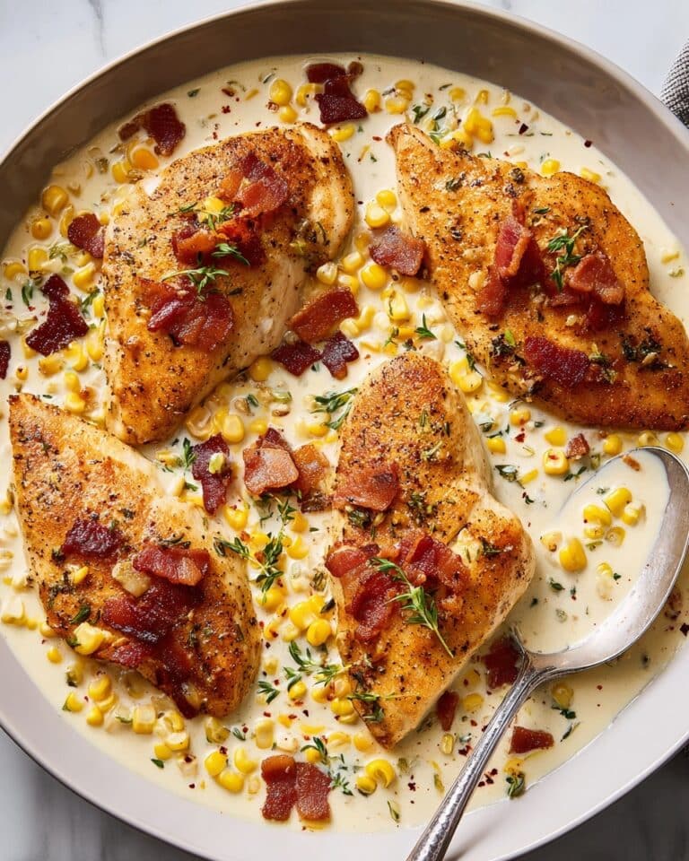 Garlicky Creamed Corn Chicken Recipe