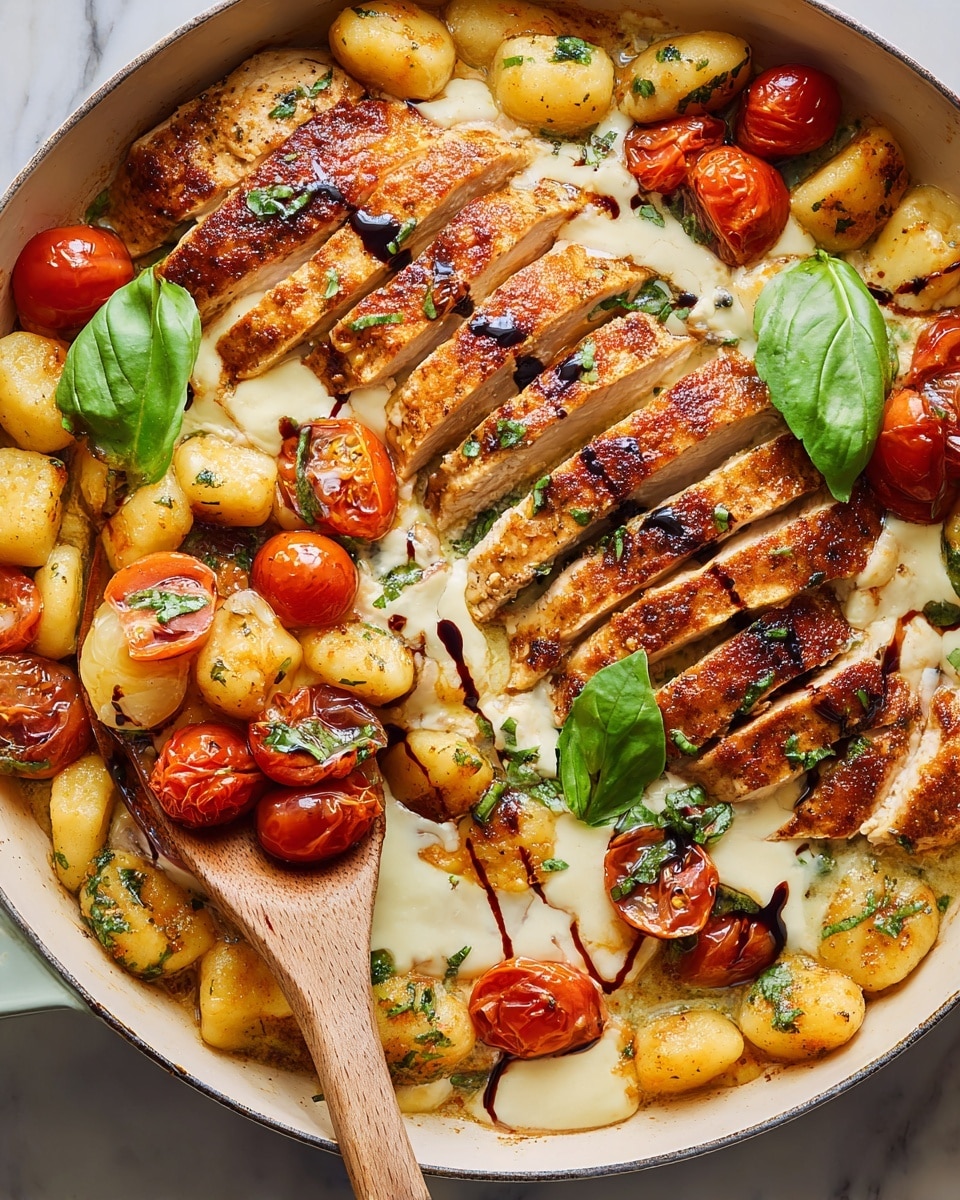 Caprese Chicken Gnocchi Skillet Recipe